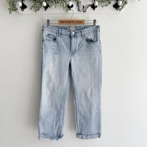 Everlane The Cropped Shortie Organic Cotton Lightwash Jeans 27 Regular 153108